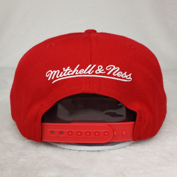 Atlanta Hawks Mitchell & Ness NBA Snapback Hat Cap 3D Logo‎ Red NWT - Picture 5 of 8